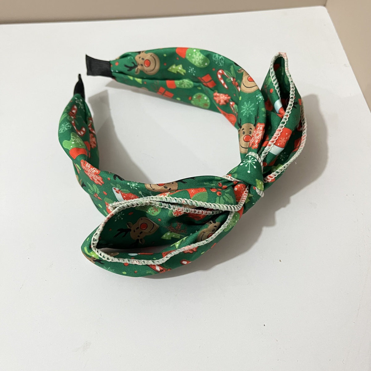 Wholesale fabric knotted striped plaid solid color bow knotted wide headband